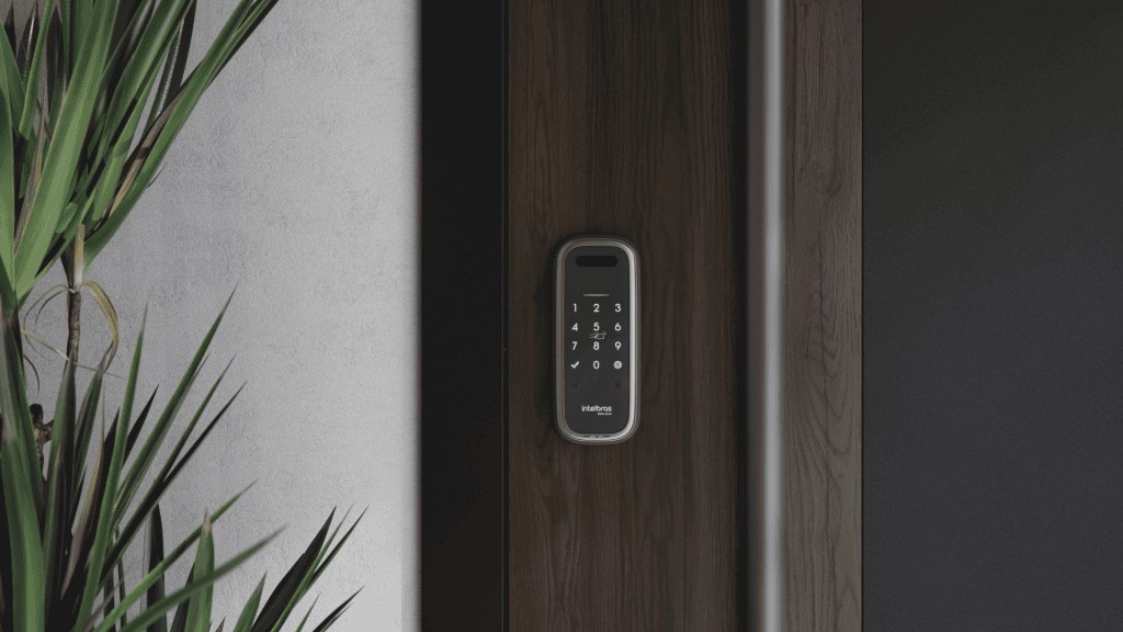 Conheça a mrf 2040, fechadura da intelbras com leitura da palma da mão Fechadura inteligente mrf 2040 da intelbras