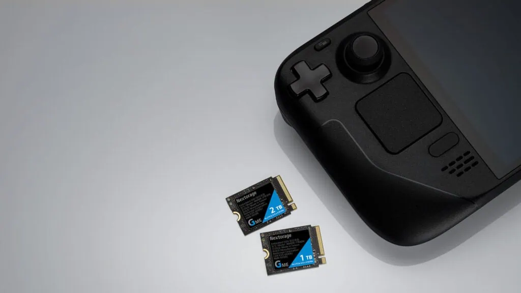 Melhores consoles portáteis de pc e videogame para comprar já Steam deck com ssd ao lado