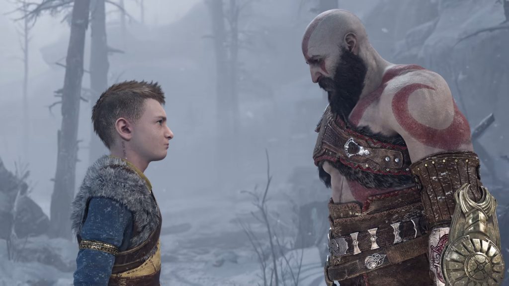 Kratos e atreus em god of war
