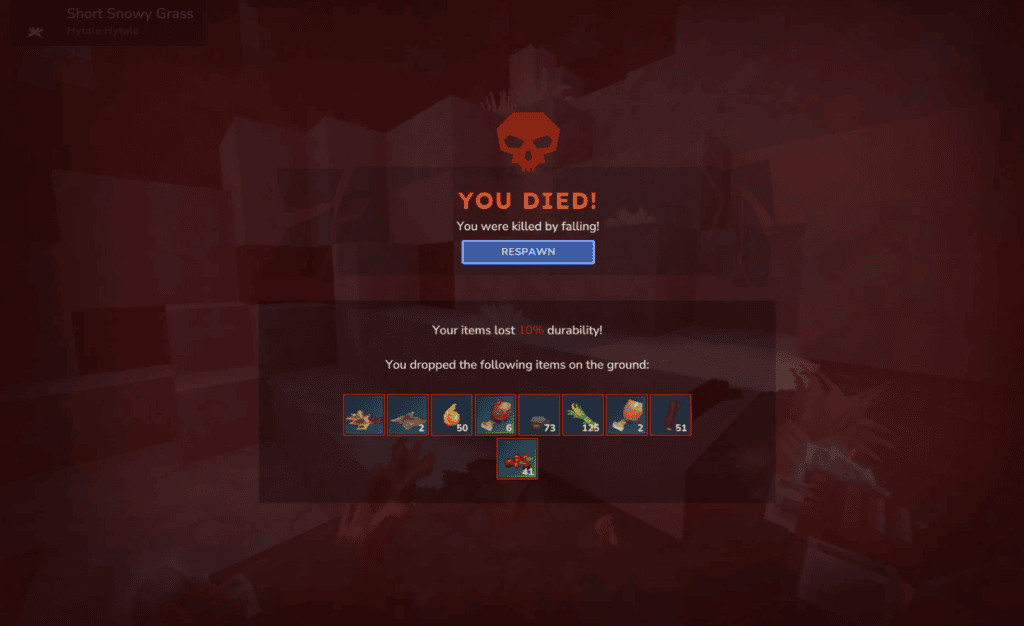 Morte no jogo com itens perdidos e mensagem de derrota | showmetech.