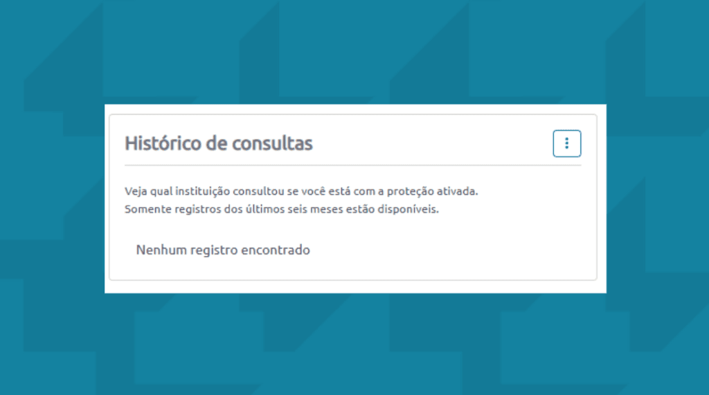 Sem registros de consultas recentes no sistema de proteção de dados.