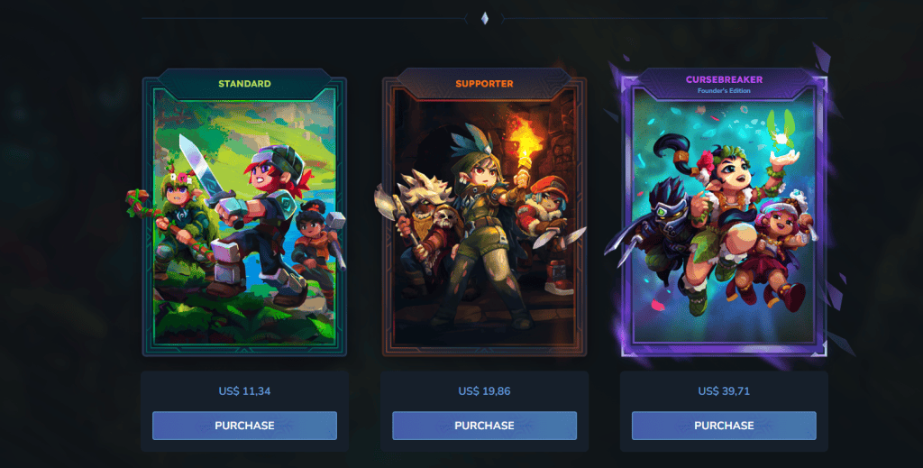 Imagem de personagens de hytale com diferentes classes.