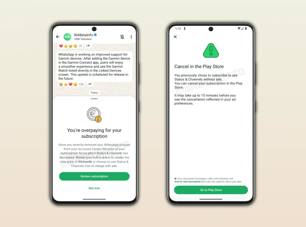 Whatsapp vai ter plano de assinatura paga! Entenda Possível tela de plano pago do whatsapp premium