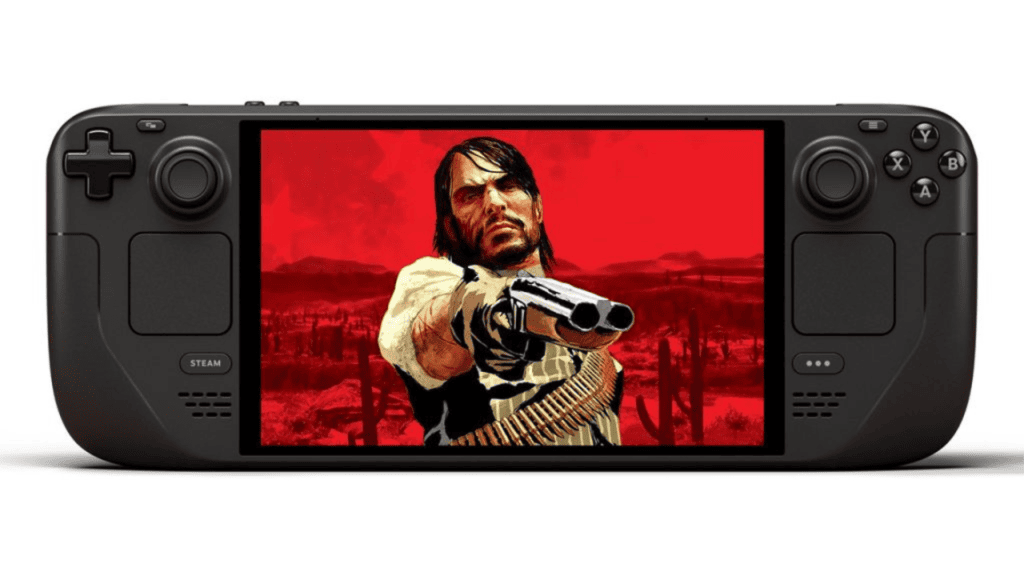 Melhores consoles portáteis de pc e videogame para comprar já Steam deck rodando red dead remdeption