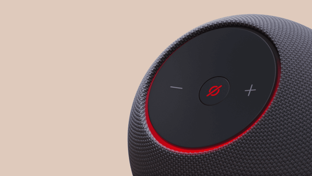 Echo dot max com microfone desligado