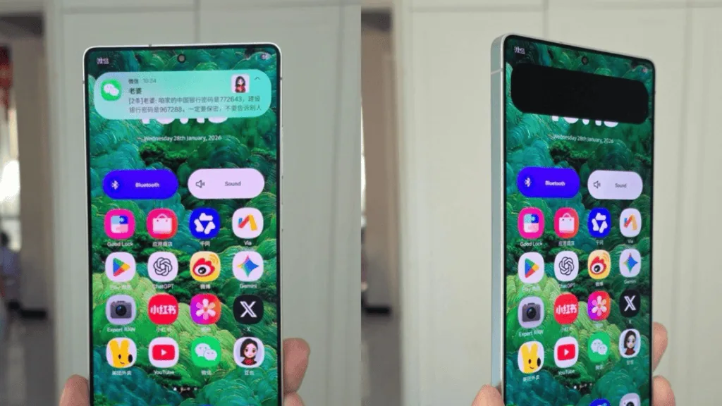 Veja o que se sabe sobre o galaxy s26, s26+ e s26 ultra Exemplo de recurso de privacidade possivelmente disponível no galaxy s26 ultra