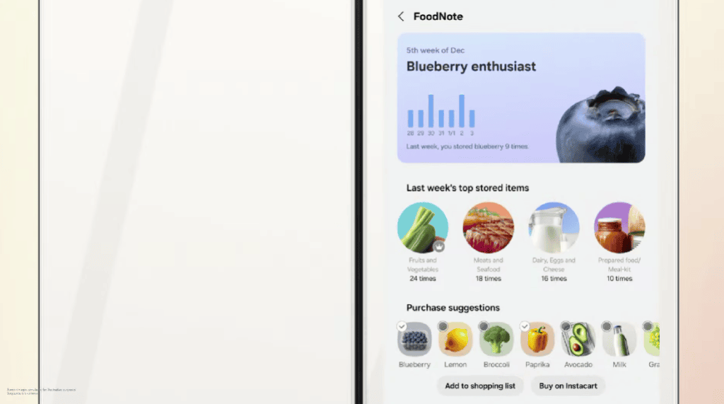 CES 2026: 삼성은 스마트 TV, 냉장고 등에 인공지능(AI) 기술을 집중적으로 선보일 예정입니다. 푸드노트