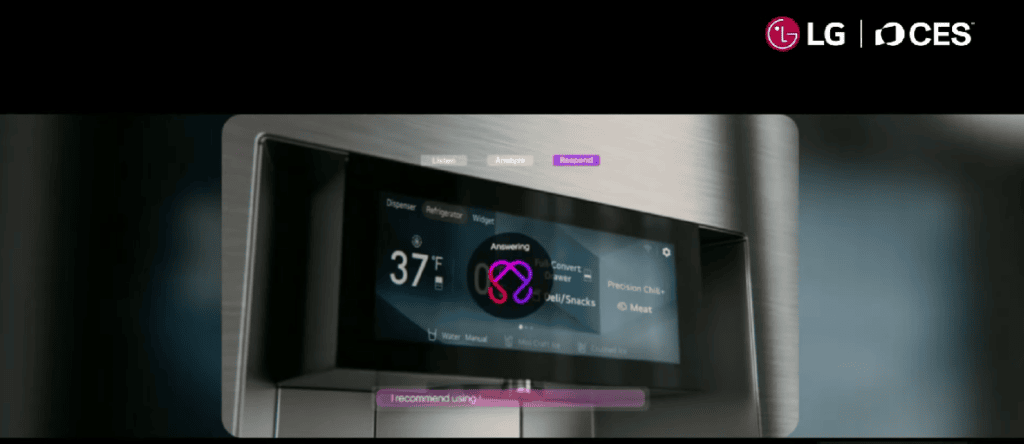 Ces 2026: lg renova linha de tvs oleds, monitores, soundbars e eletrodomésticos na feira Geladeira inteligente com tela digital