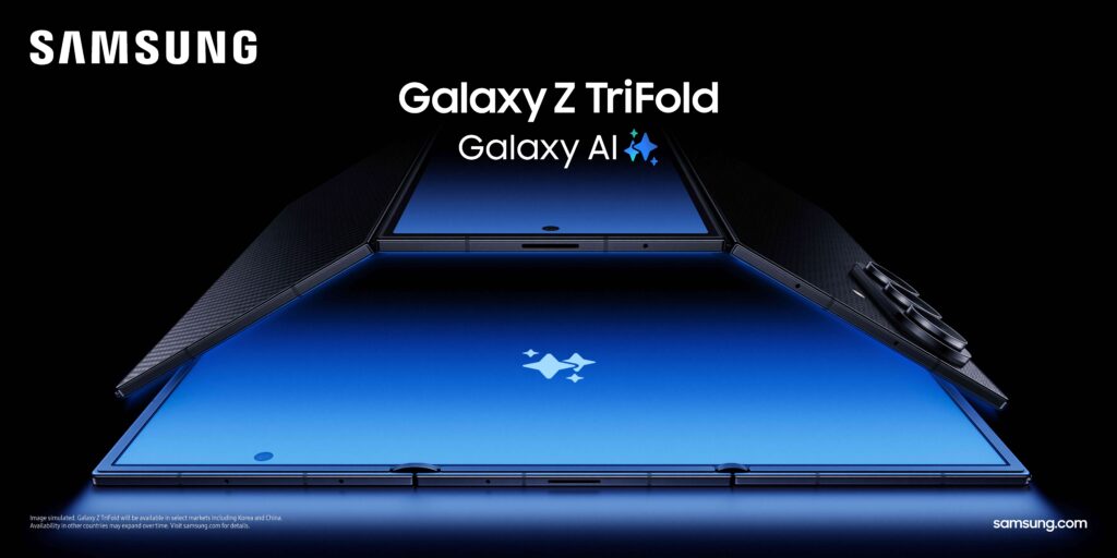 So sehen Sie Galaxy Unpacked 2026 Abbildung des geöffneten Samsung Galaxy Z Trifold