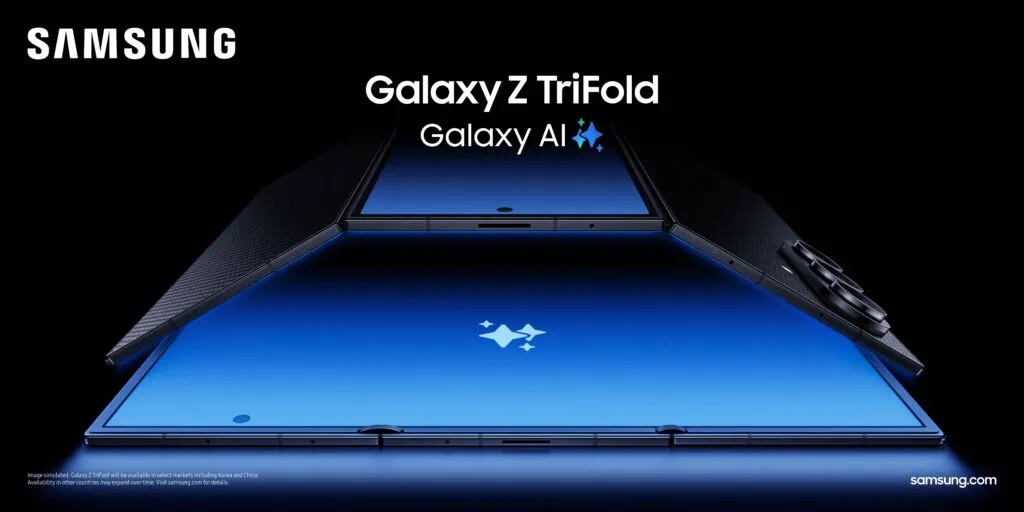 Como assistir ao galaxy unpacked 2026 Imagem do samsung galaxy z trifold aberto