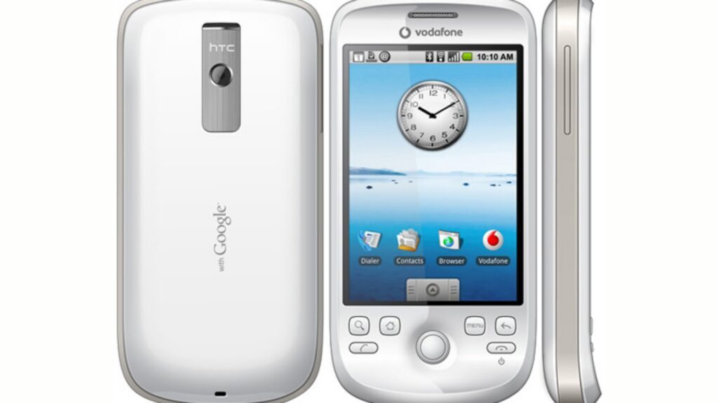 A história do android (versão 1 a 16) Foto do android 1. 5 “cupcake” no htc magic. Fonte: mac magazine