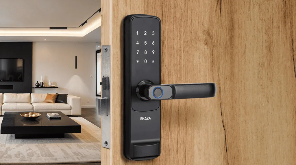 Melhores fechaduras digitais para comprar para sua casa Fechadura digital biométrica ekaza alloy