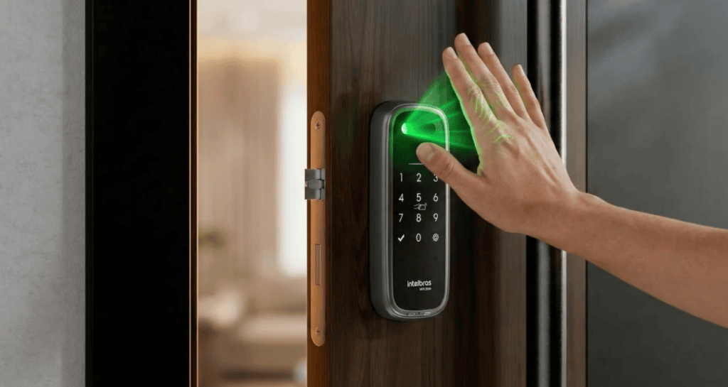 Melhores fechaduras digitais para comprar para sua casa Fechadura digital intelbras mfr 2040