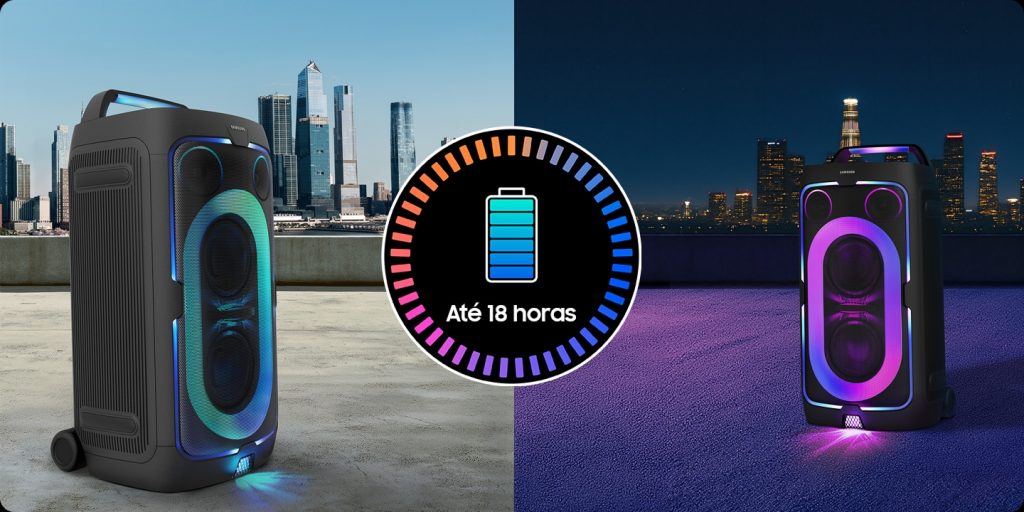 Sound towers samsung st50f e st40f chegam ao brasil com bateria de até 18h Bateria da sound tower samsung st50f