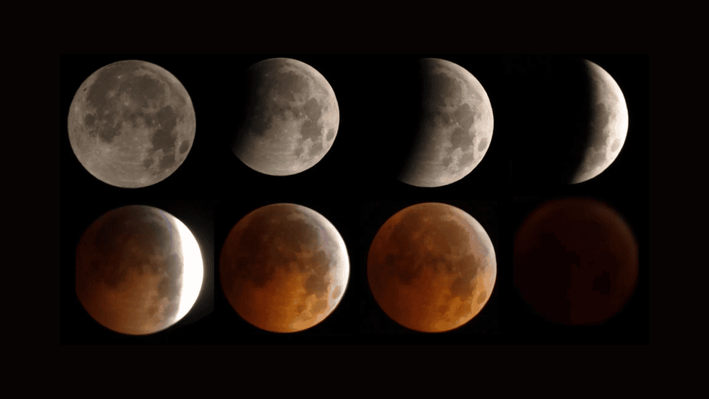 Lua de sangue: como ver o eclipse lunar de março de 2026 Fases do eclipse lunar da lua de sangue