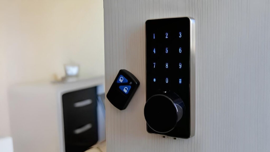 Melhores fechaduras digitais para comprar para sua casa Fechadura digital com teclado e controle remoto.