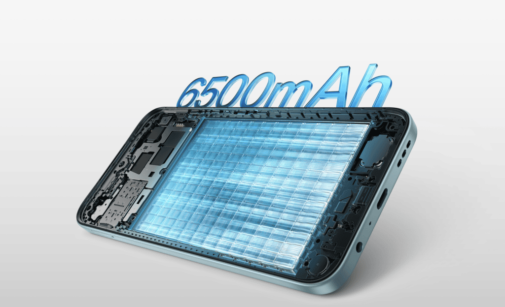 Smartphone oppo a6x tem bateria de longa duração sem abrir mão do desempenho para o dia a dia Bateria de 6500mah no smartphone oppo a6x, ideal para uso diário sem precisar recarregar frequenteme.