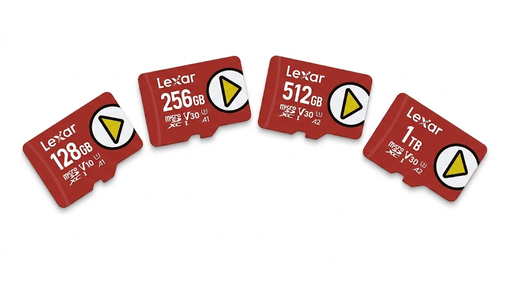 20 acessórios do nintendo switch 1 e 2 que você precisa conhecer! Quatro cartões de memória lexar de diferentes capacidades para nintendo switch.