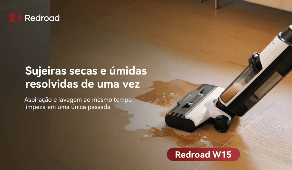 Aspirador de pó redroad w15 entra em promoção de carnaval Aspirador de pó redroad w15 limpando sujeiras secas e úmidas ao mesmo tempo. Promoção especial de carnaval.