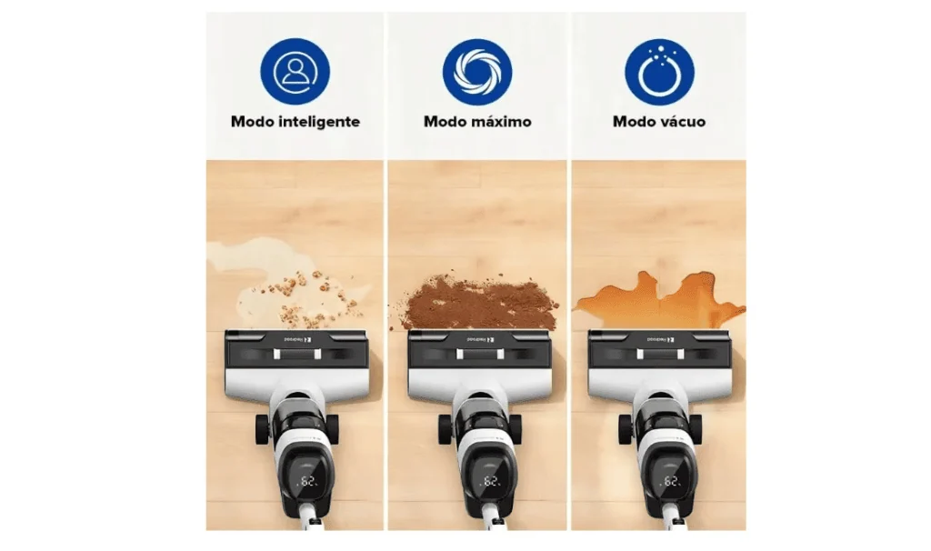 Aspirador de pó redroad w15 entra em promoção de carnaval Modo inteligente, modo máximo e modo vácuo.