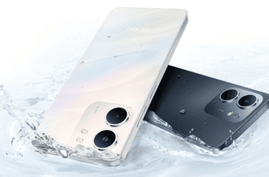 Smartphone oppo a6x com câmera dupla, design moderno e acabamento elegante.