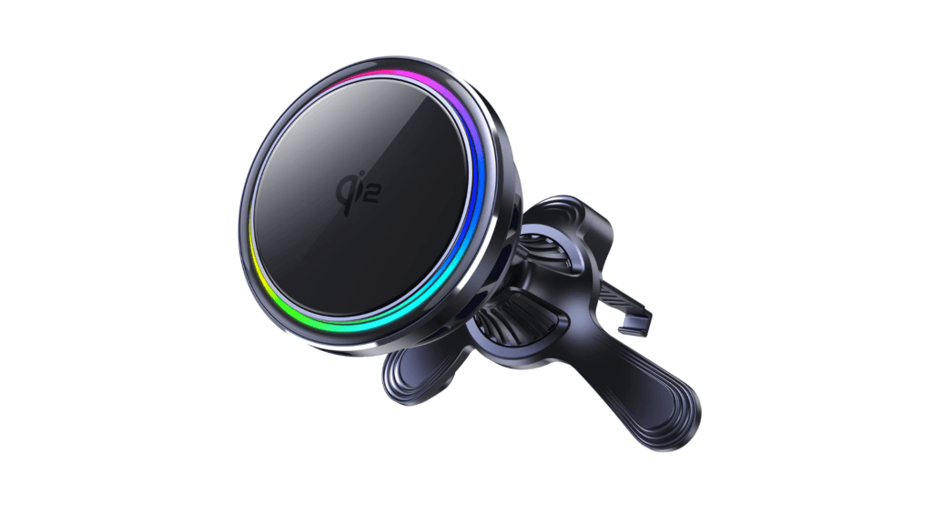 O que é qi2. 2 (qi 2 25w), nova tecnologia de carregamento sem fio para smartphones Carregador qi2. 2 (qi 2 25w) para smartphones, com design moderno e luz led colorida.