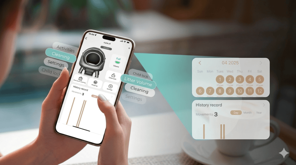 Amicura cura x1: caixa de areia inteligente traz mais conforto e limpeza para o seu gato O aplicativo amicura permite gerenciar a caixa de areia remotamente