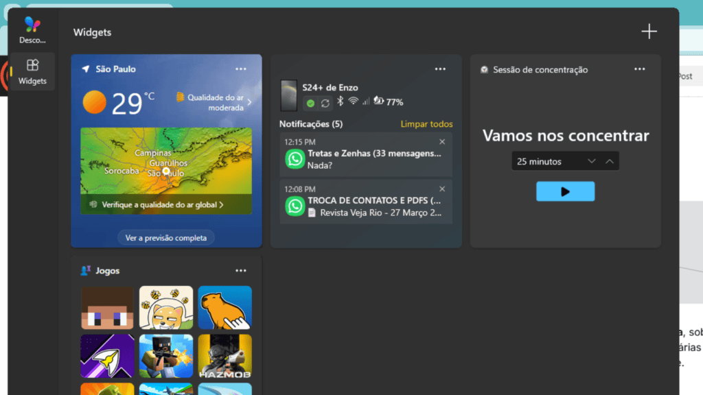 33 trucs et astuces pour améliorer Windows 11 Le menu des widgets est configuré pour être accessible à chaque fois que vous faites glisser votre curseur vers la gauche. Sa personnalisation est également accessible avec la touche Windows + W.