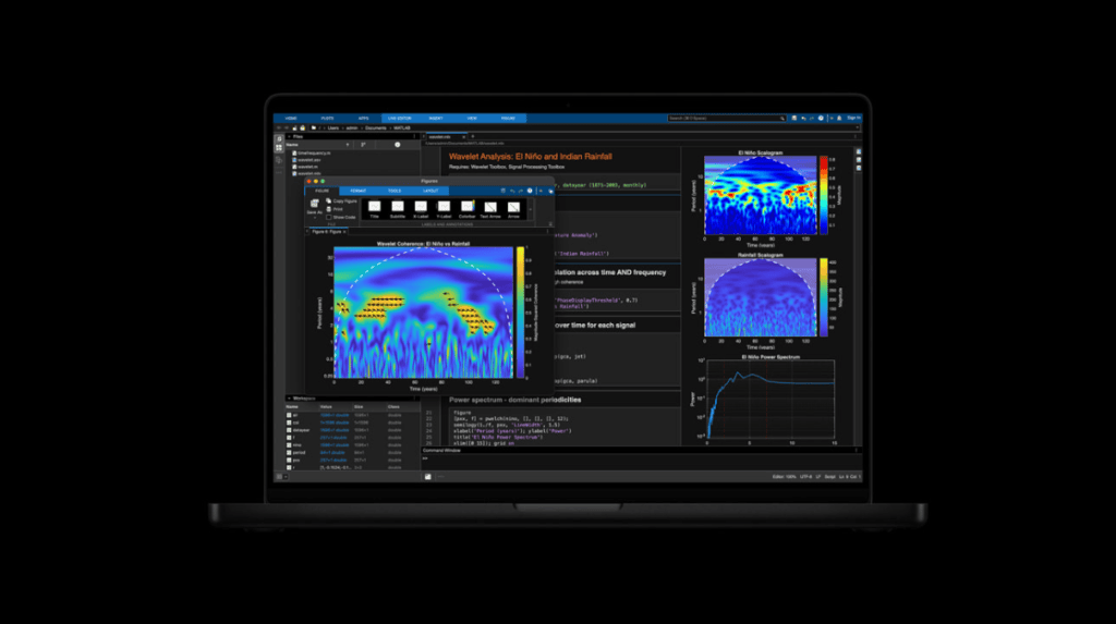 Apple apresenta novos macbooks e macbook air com chips m5, m5 pro e m5 max Tela de macbook mostrando gráficos de análise de dados e visualizações de desempenho.