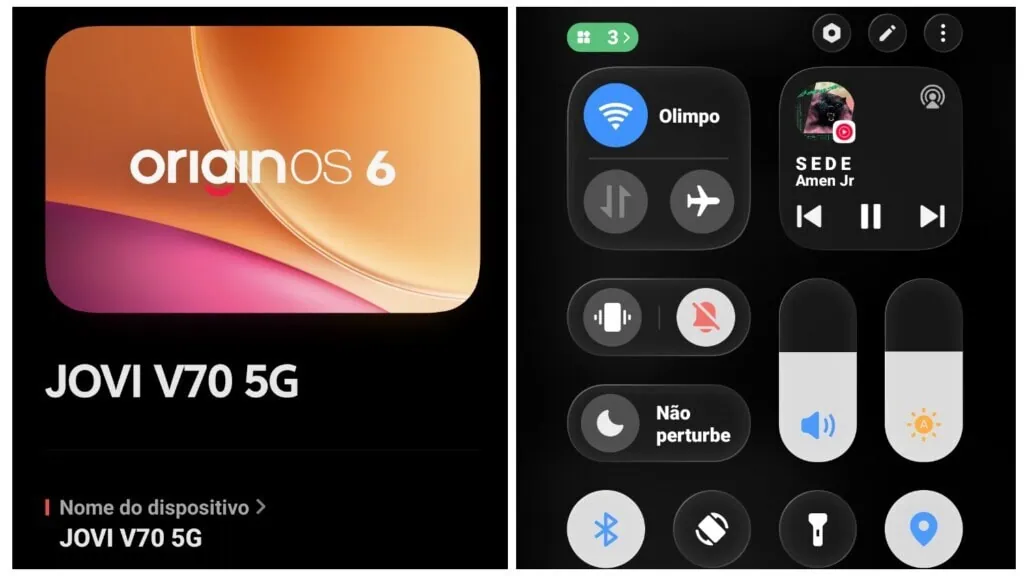 Review: jovi v70 5g tem super bateria e câmera com 200mp Sistema e interface do jovi v70 5g baseada no android 16