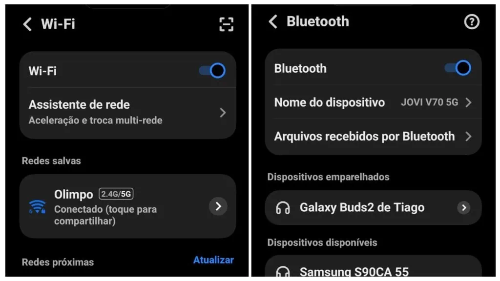 Review: jovi v70 5g tem super bateria e câmera com 200mp Tela de conectividade do jovi v70 5g