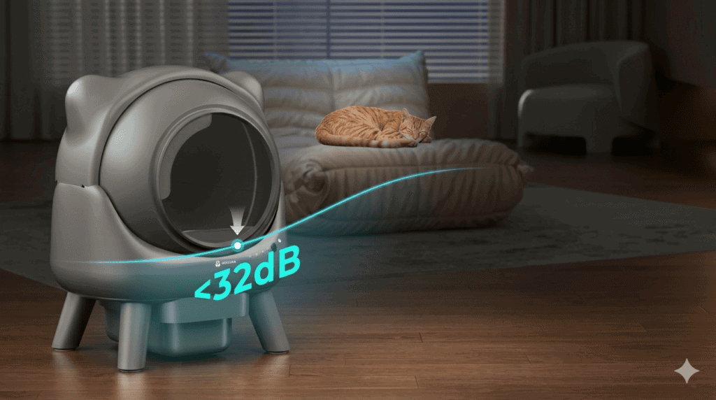 Amicura cura x1: caixa de areia inteligente traz mais conforto e limpeza para o seu gato Com menos de 32 db, a amicura cura x1 é mais suave que o ronronar de um gato