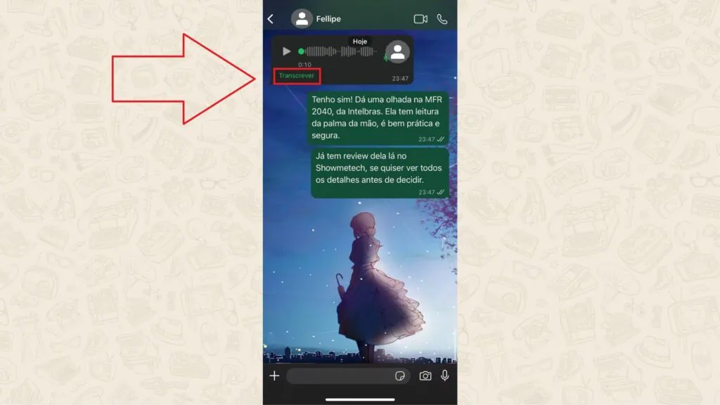 Hvordan transkribere whatsapp-lyd Slik bruker du WhatsApp-lydtranskripsjon/bilde: showmetech