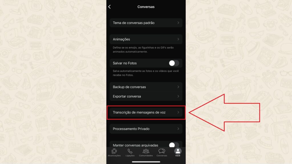 Como transcrever áudio do whatsapp Como ativar a transcrição de áudio no whatsapp / imagem: showmetech