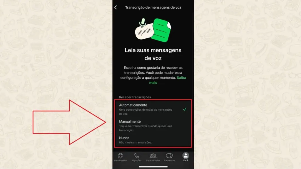 Como transcrever áudio do whatsapp Imagem: showmetech