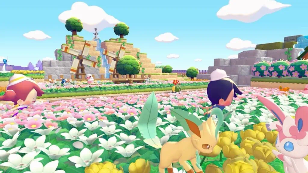 Rezension: Pokémon Pokopia ist ein abwechslungsreiches und entspannendes Abenteuer auf der Nintendo Switch 2. Eine farbenfrohe Szene mit Pokémon und Blumen.