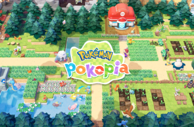 Image of Pokémon Pokopia with colorful environments and farming areas on the Nintendo Switch.