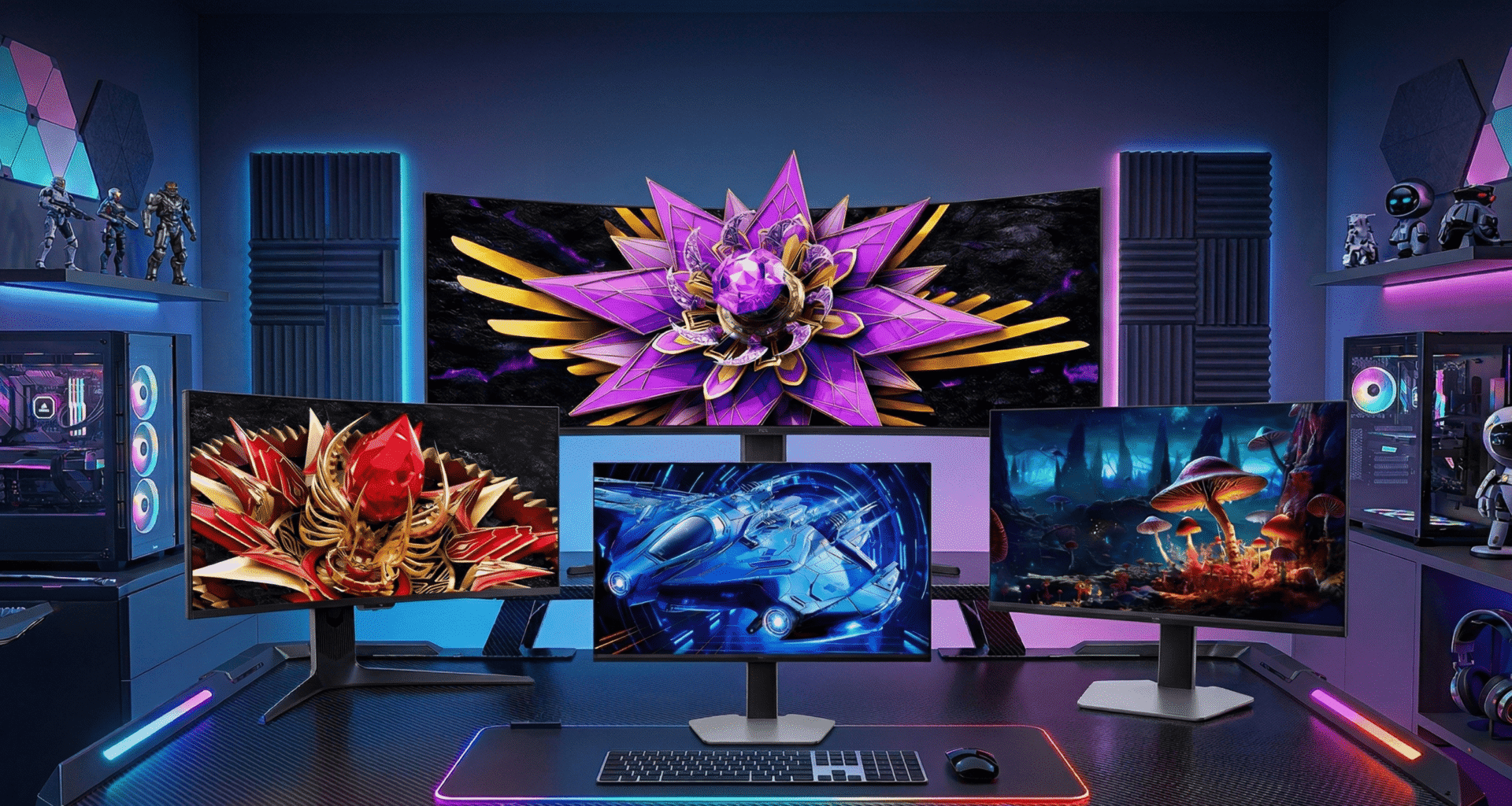 Monitores gamers qd-mini led da tcl