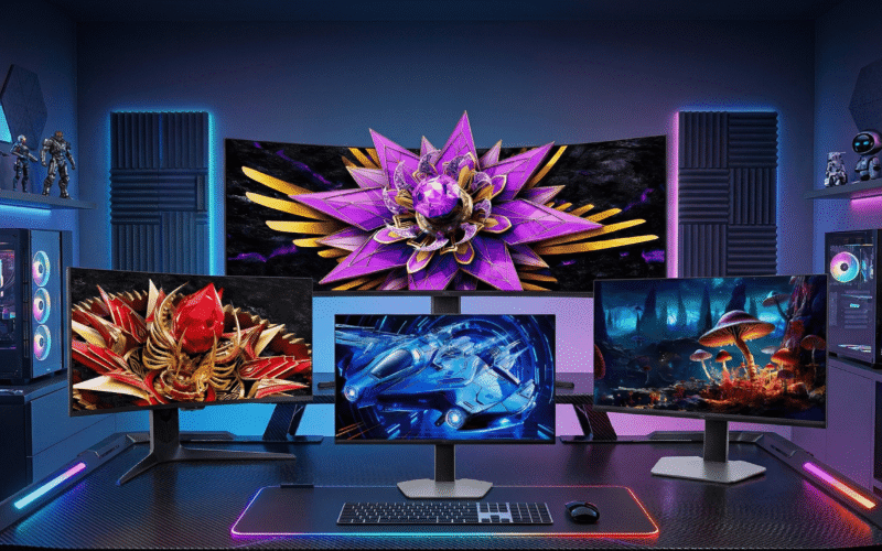 Monitores gamers qd-mini led da tcl