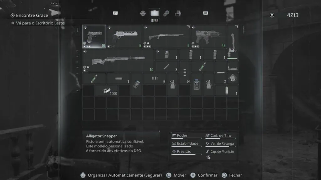 Review: resident evil requiem é ousado e assustador Inventário do leon em resident eviil requiem