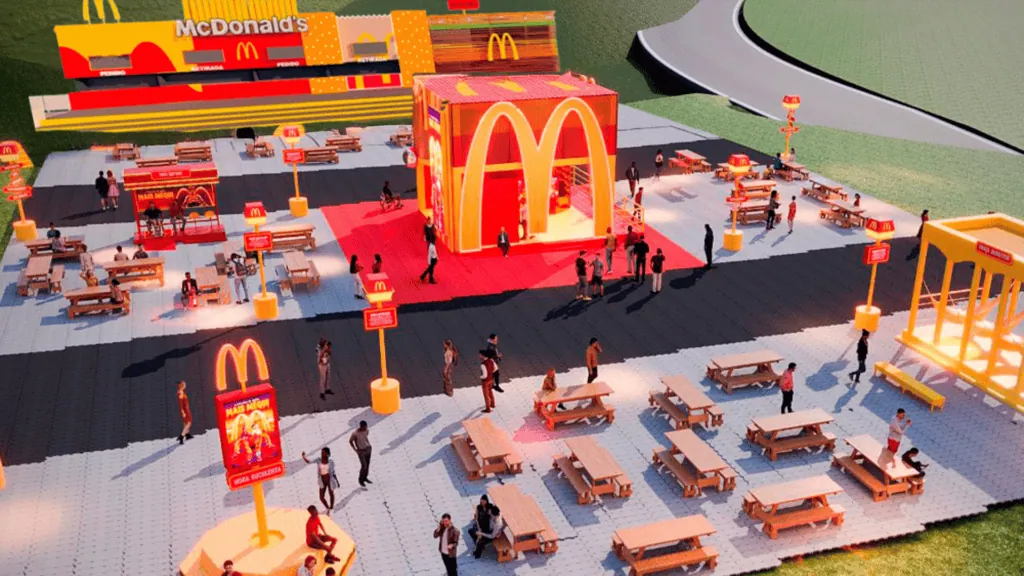 Guia de brindes do lollapalooza 2026: mini-câmeras, maquiagem e muito mais! Área do mc donald's no lollapalooza 2026