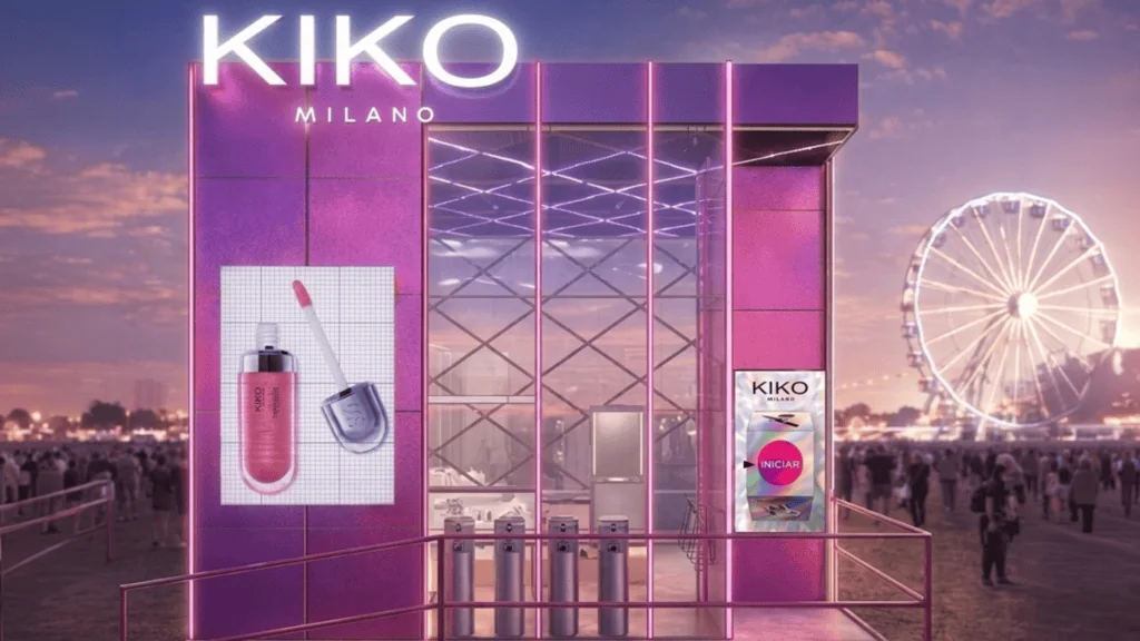 Guia de brindes do lollapalooza 2026: mini-câmeras, maquiagem e muito mais! Estande da kika milano no lollapalooza 2026