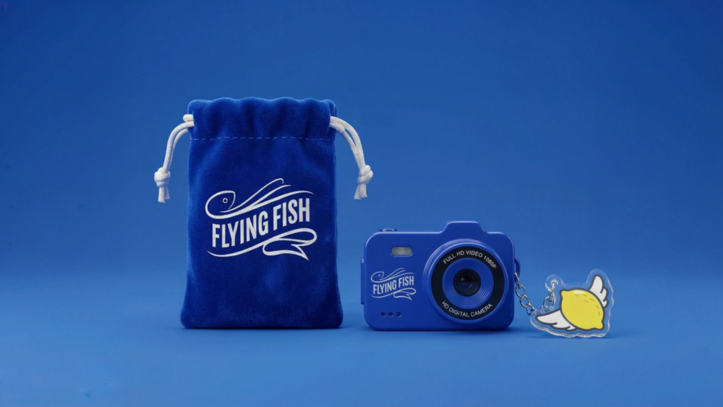 Guia de brindes do lollapalooza 2026: mini-câmeras, maquiagem e muito mais! Câmera fotográfica da flying fish