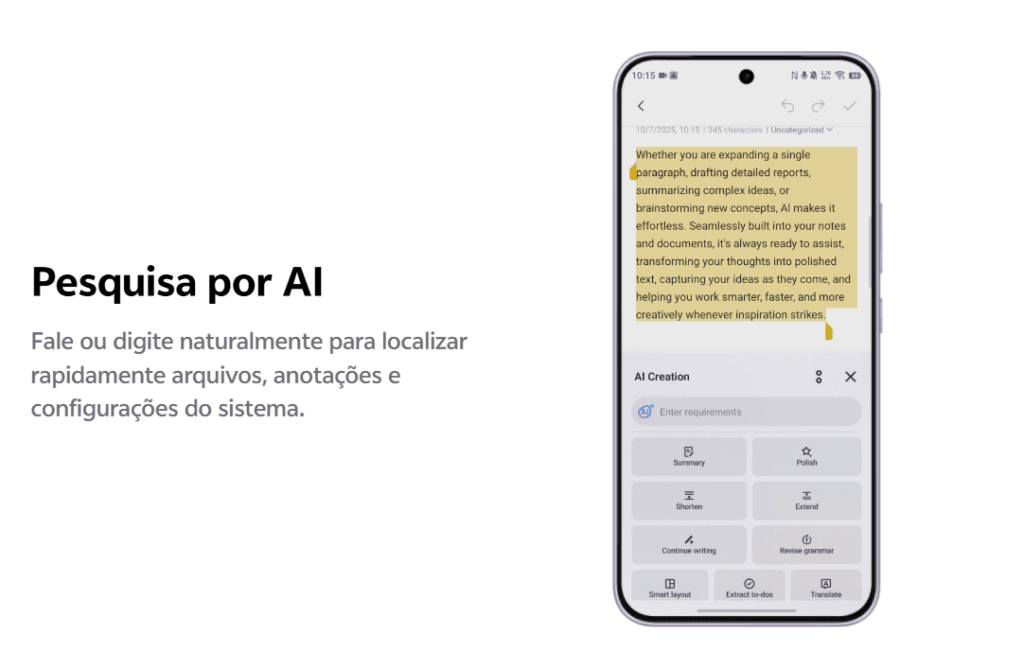 Análisis: El Jovi V70 5G tiene una batería de gran capacidad y una cámara de 200 MP. La búsqueda mediante IA es una de las funciones de inteligencia artificial incluidas en el Jovi V70 5G.