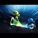 Especial: tudo sobre o android 4. 0 (ice cream sandwich) - fotos e informações Android em movimento com luzes neon, representando o android 4. 0 ice cream sandwich.