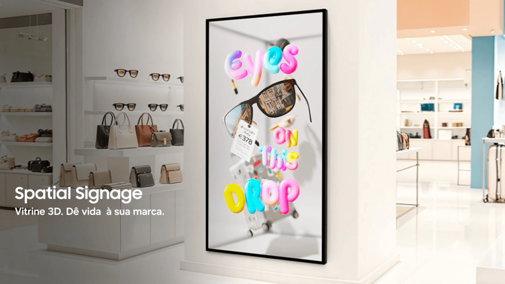 Samsung lança spatial signage, display 3d para o varejo que elimina uso de óculos Samsung spatial signage