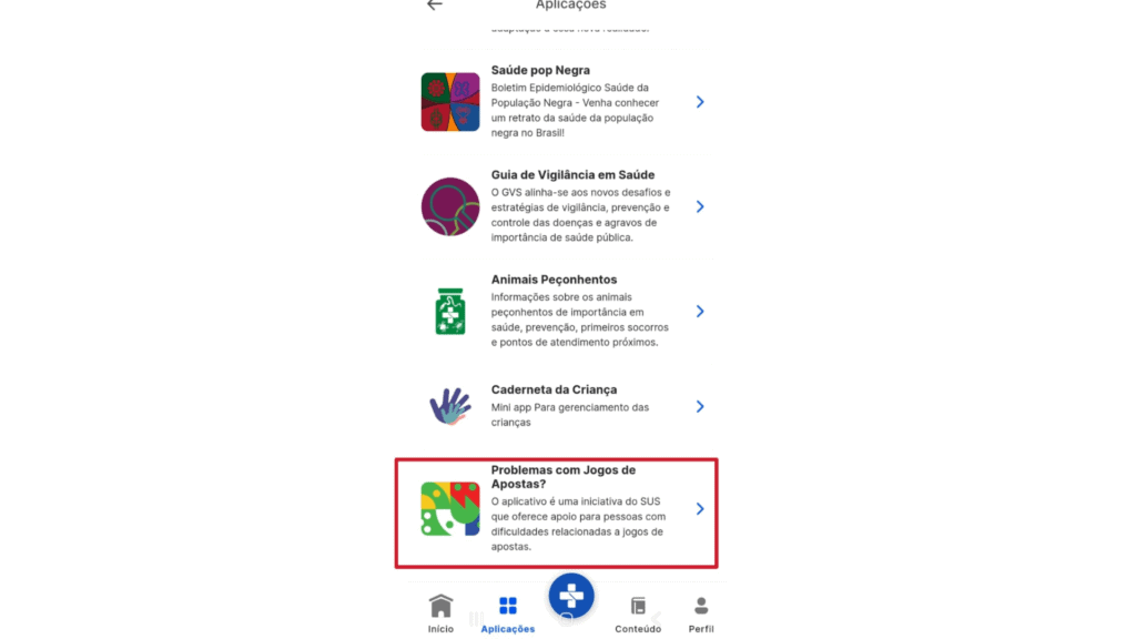 App meu sus digital para evitar vícios em bets