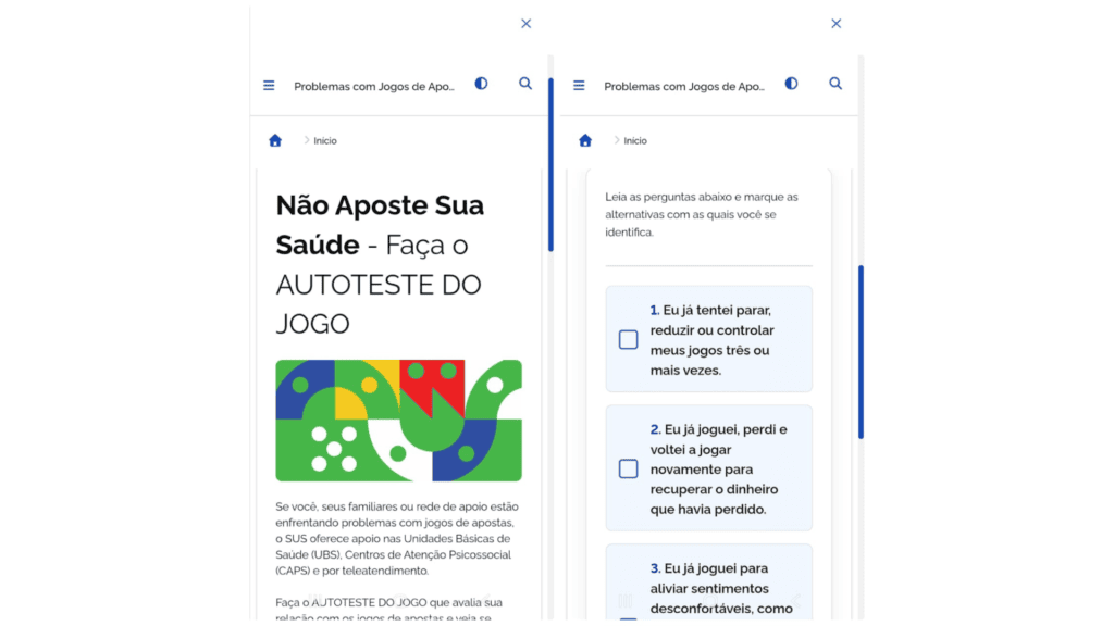 Sus passa a tratar vícios em apostas via teleatendimento; veja como solicitar Autodiagnóstico de vícios em apostas do meu sus digital