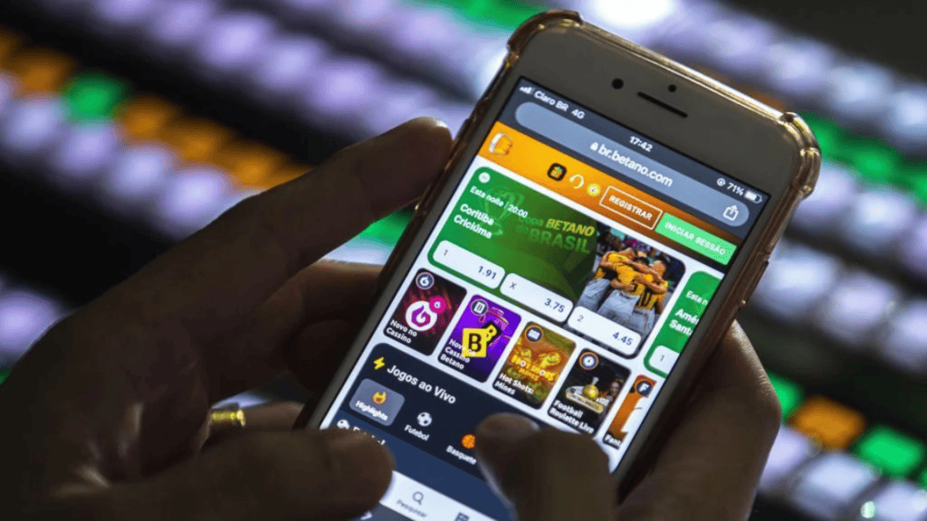 Pessoas com vícios em apostas fazendo uso da betano
