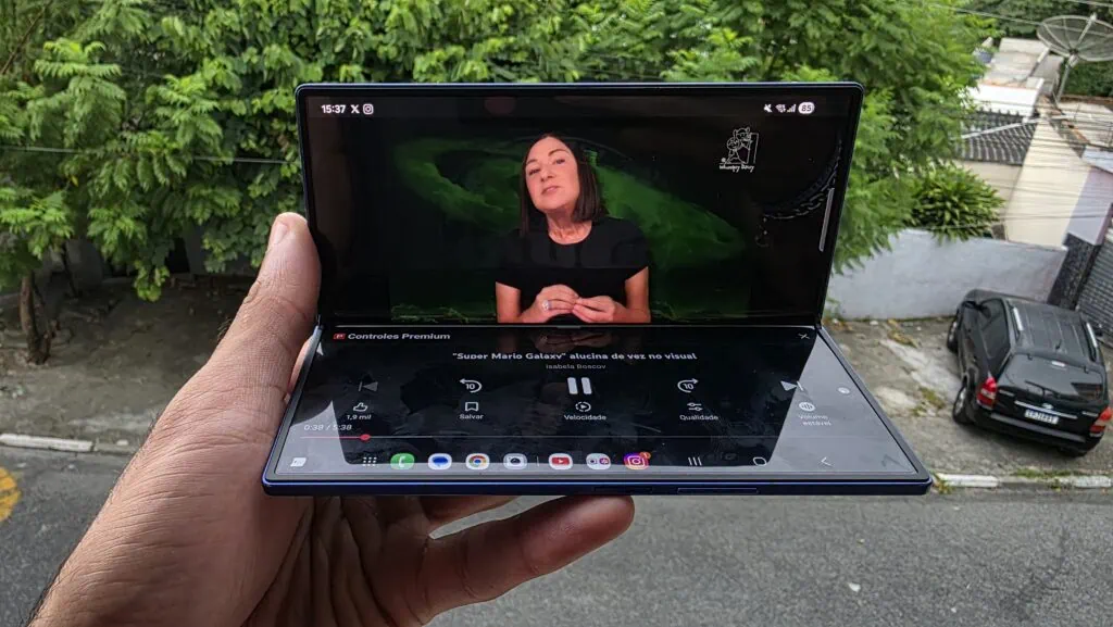 Review: galaxy z fold7 faz do smartphone dobrável um sonho de consumo Tela interna do galaxy z fold7